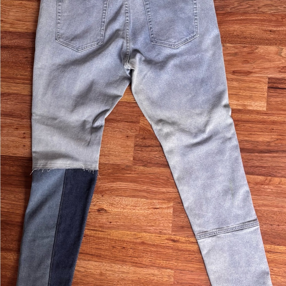 Stylish Gray Patchwork Men's Jeans - image 2